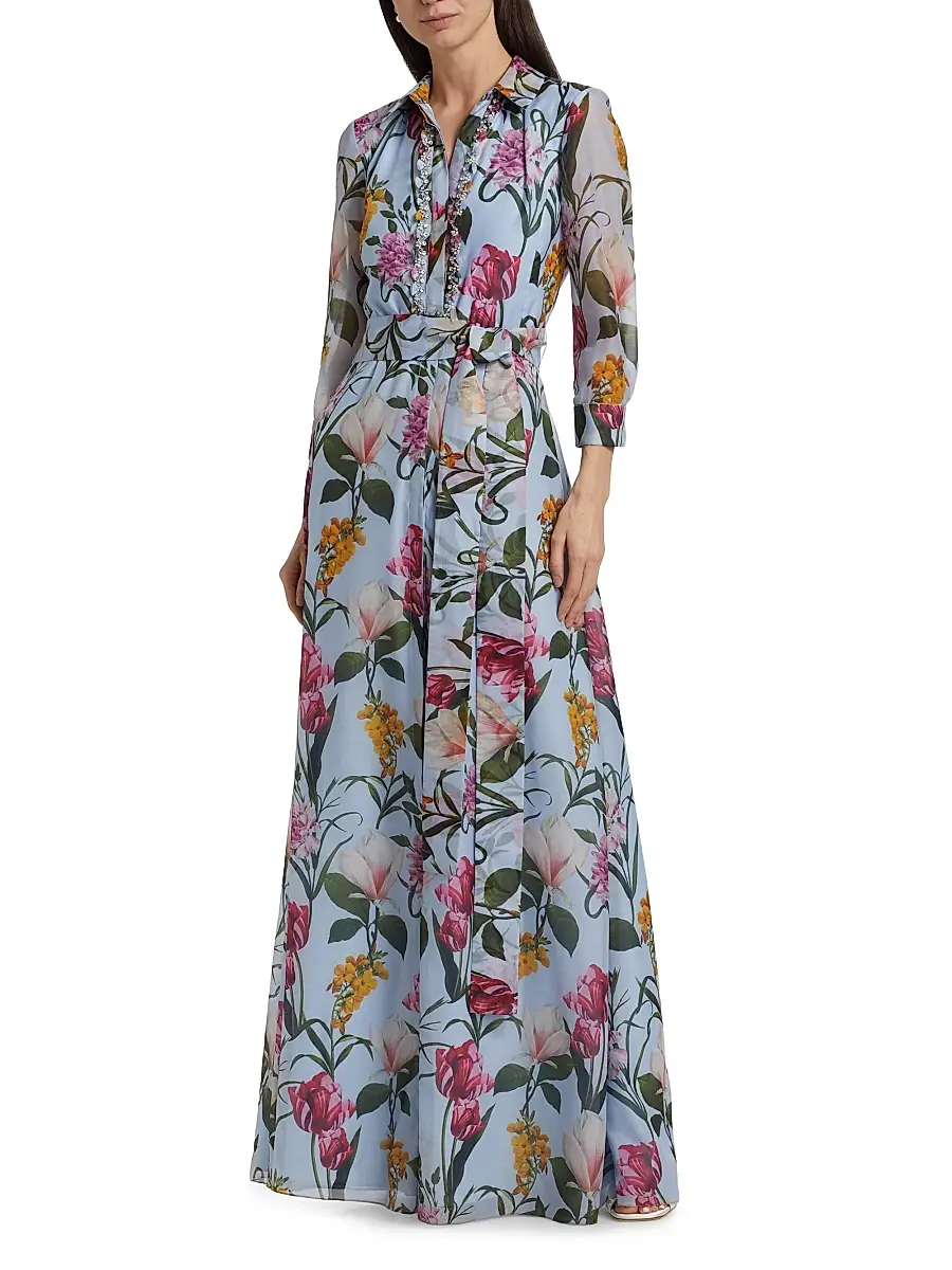 SACHIN & BABI Women's Addison Floral Shirt Gown | Thumbnail 3