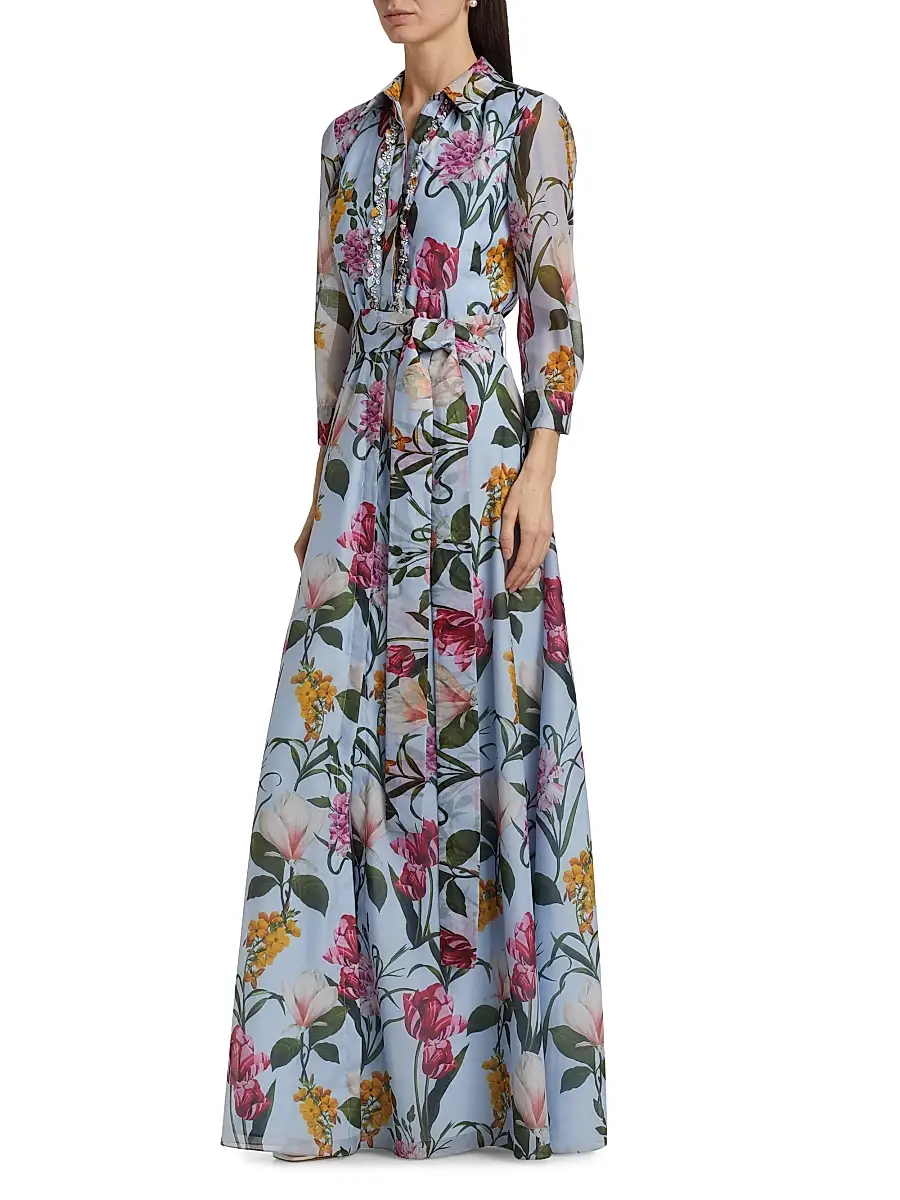SACHIN & BABI Women's Addison Floral Shirt Gown | Thumbnail 4