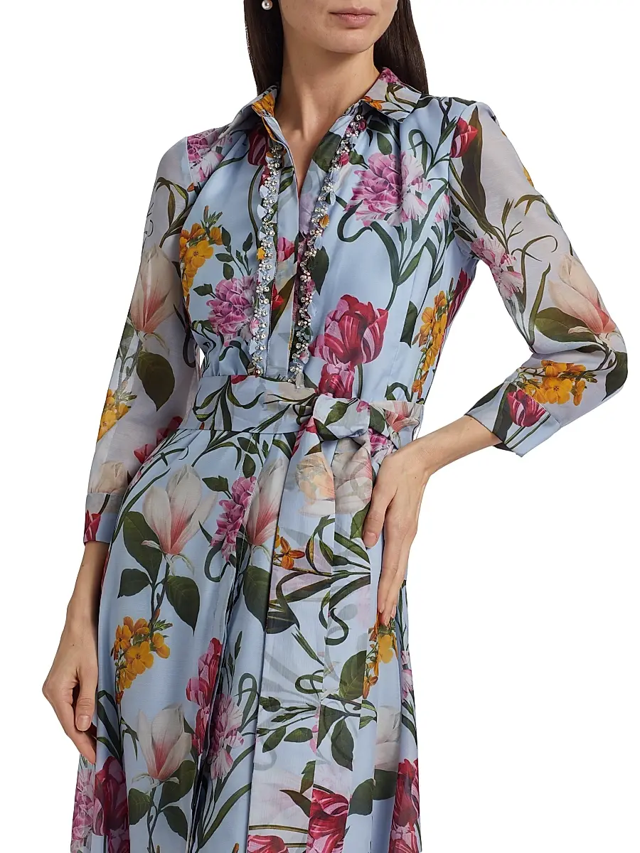 SACHIN & BABI Women's Addison Floral Shirt Gown | Thumbnail 6