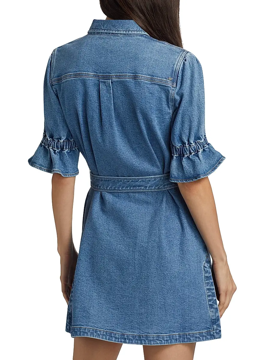 Cinq à Sept Women's Nataly Denim Belted Minidress | Thumbnail 5