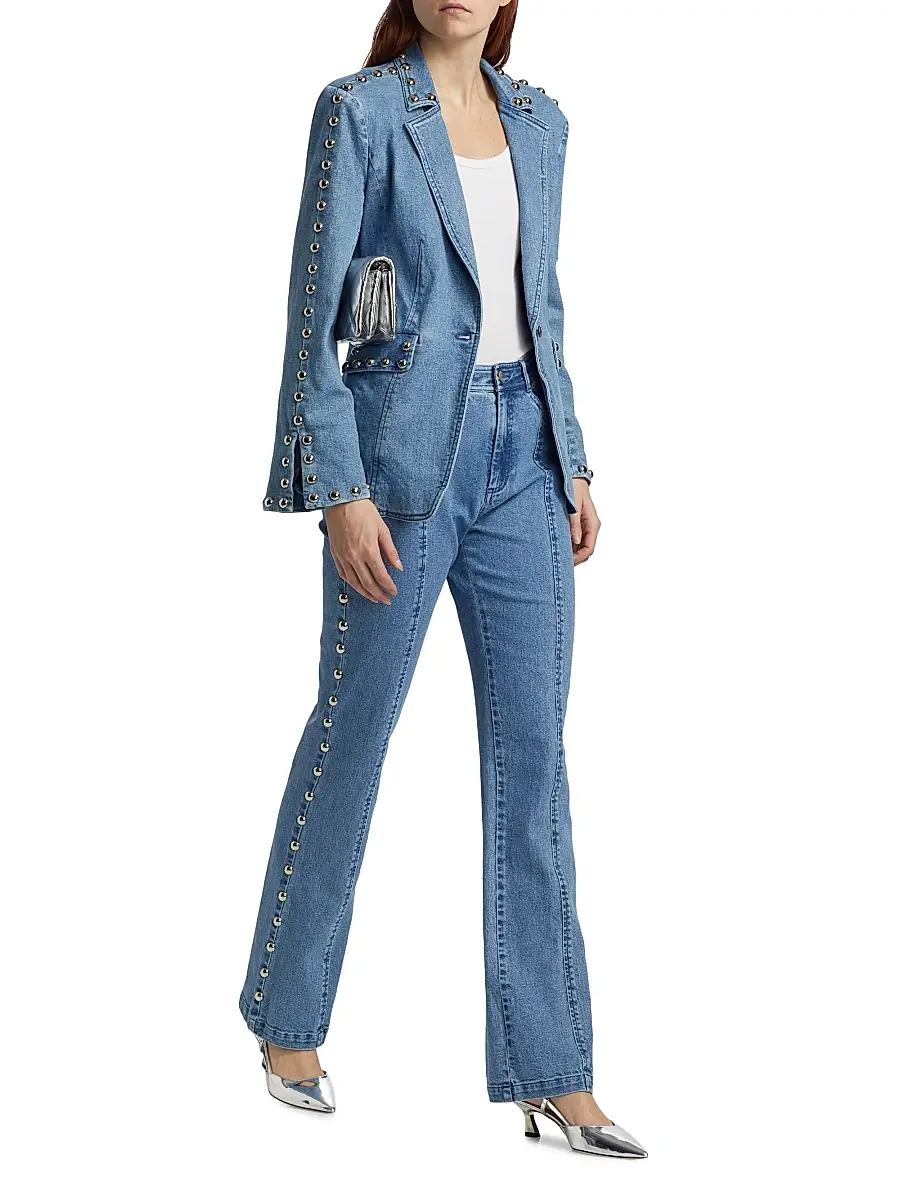 Cinq à Sept Women's Milly Studded Denim Jacket | Thumbnail 2 Cinq à Sept Women's Milly Studded Denim Jacket | Thumbnail 2