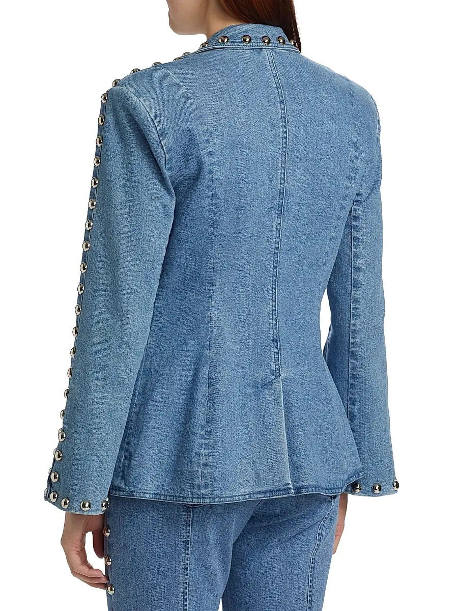 Cinq à Sept Women's Milly Studded Denim Jacket | Thumbnail 5 Cinq à Sept Women's Milly Studded Denim Jacket | Thumbnail 5