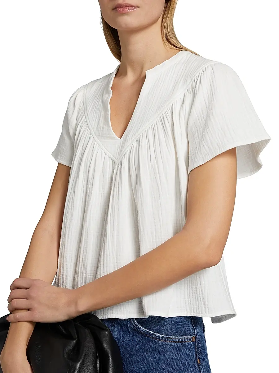 RAILS Women's Sayer Double Gauze Cotton Top | Thumbnail 6 RAILS Women's Sayer Double Gauze Cotton Top | Thumbnail 6