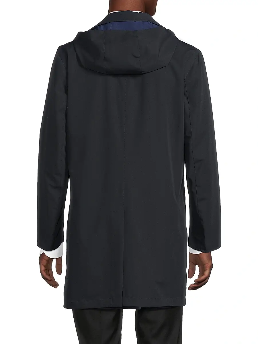 Sartorio Napoli Men's Reversible Stretch Nylon Hooded Jacket | Thumbnail 5 Sartorio Napoli Men's Reversible Stretch Nylon Hooded Jacket | Thumbnail 5