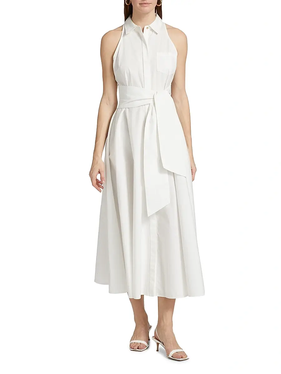 Toccin Women's Chelsea Stretch-Cotton Sleeveless Midi-Shirtdress | Thumbnail 2 Toccin Women's Chelsea Stretch-Cotton Sleeveless Midi-Shirtdress | Thumbnail 2