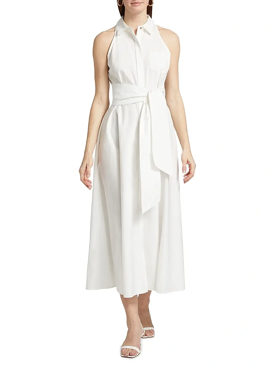 Toccin Women's Chelsea Stretch-Cotton Sleeveless Midi-Shirtdress | Thumbnail 3 Toccin Women's Chelsea Stretch-Cotton Sleeveless Midi-Shirtdress | Thumbnail 3