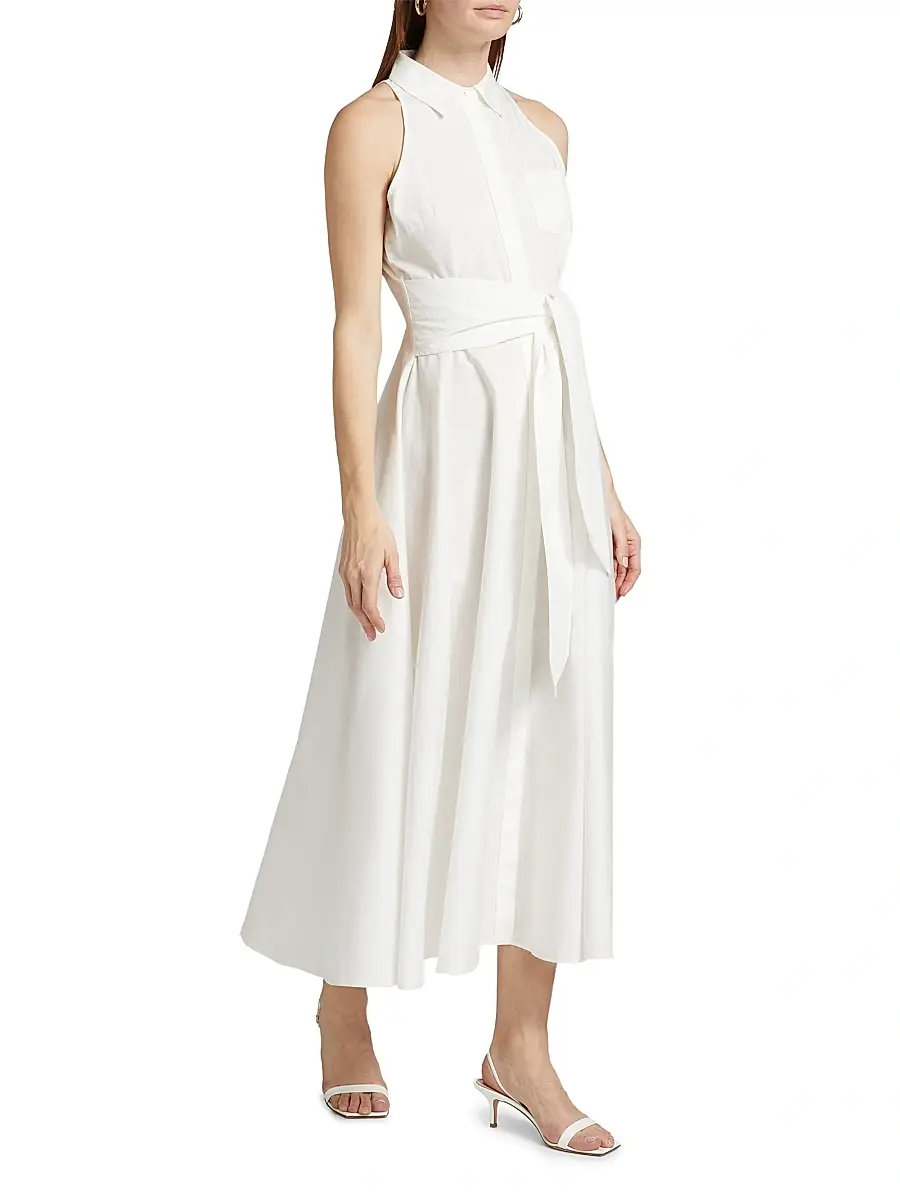 Toccin Women's Chelsea Stretch-Cotton Sleeveless Midi-Shirtdress | Thumbnail 4 Toccin Women's Chelsea Stretch-Cotton Sleeveless Midi-Shirtdress | Thumbnail 4