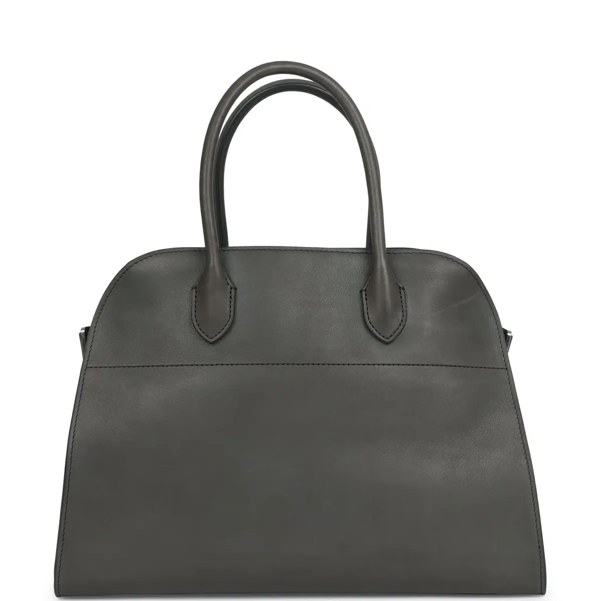 The Row The Row Soft Margaux 12 Koala Grey Saddle Leather Silver Hardware | Thumbnail 4 The Row The Row Soft Margaux 12 Koala Grey Saddle Leather Silver Hardware | Thumbnail 4
