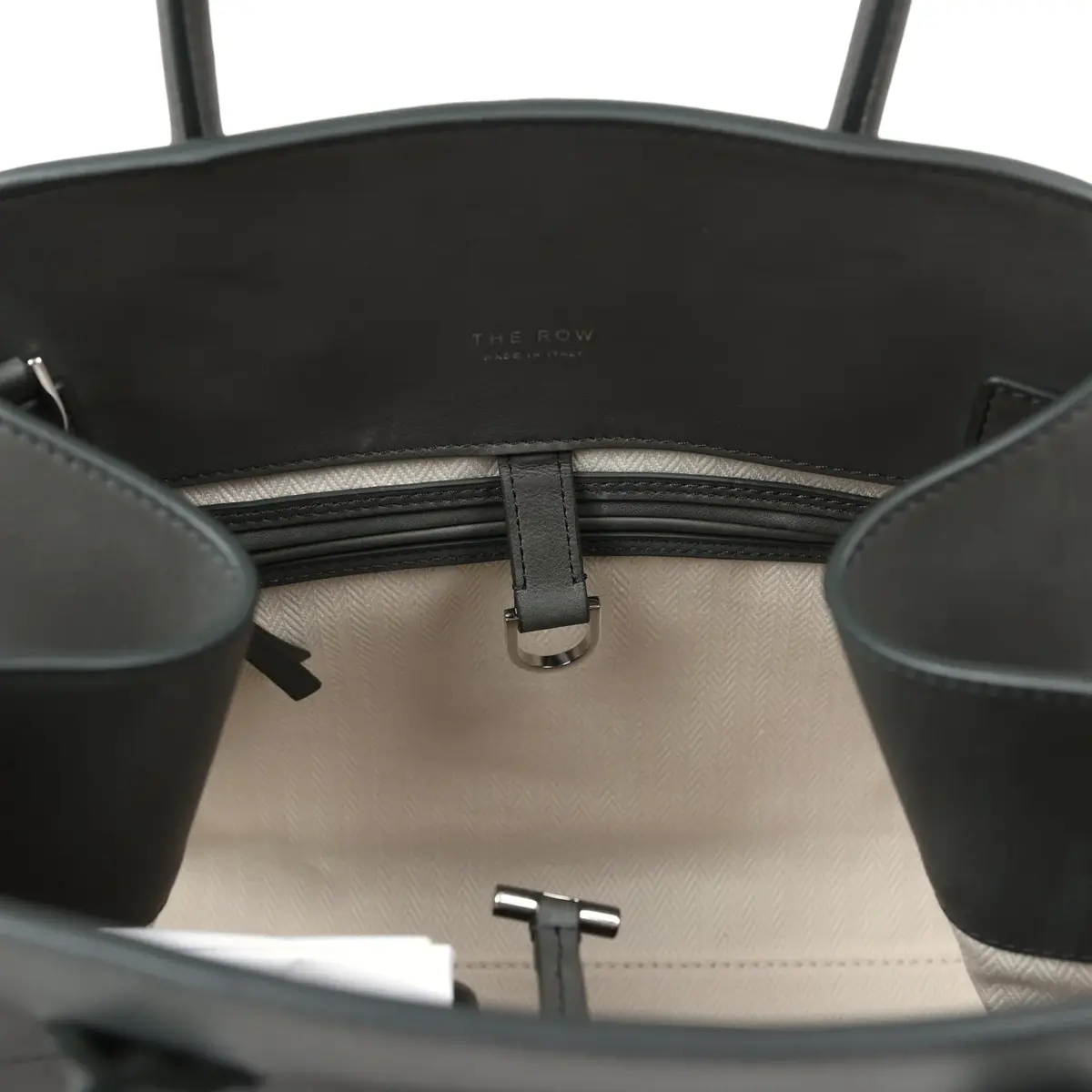 The Row The Row Soft Margaux 12 Koala Grey Saddle Leather Silver Hardware | Thumbnail 10 The Row The Row Soft Margaux 12 Koala Grey Saddle Leather Silver Hardware | Thumbnail 10