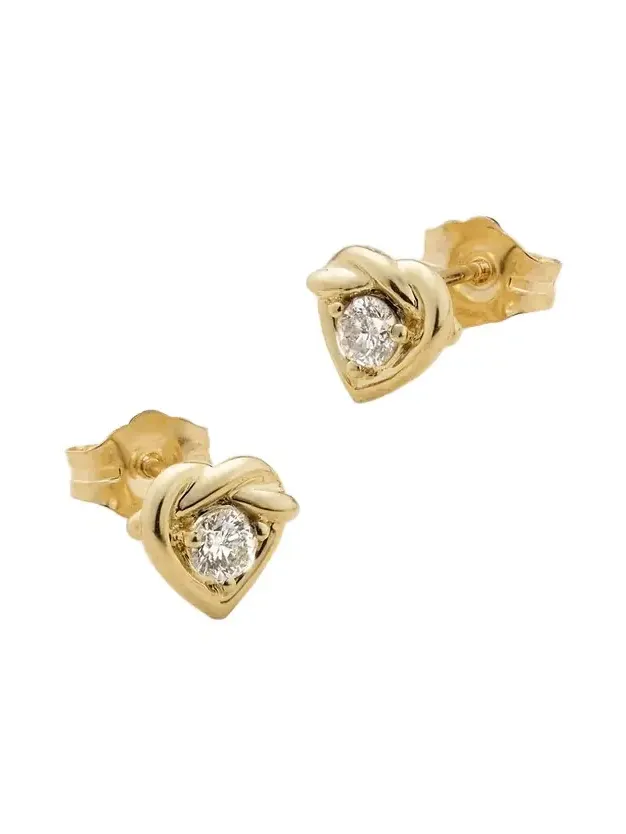 Tie The Knot 10-karat Gold Diamond Earrings