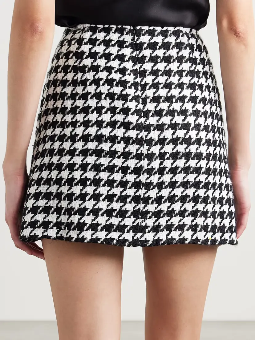Carolina Herrera Houndstooth Tweed Mini Skirt | Thumbnail 4 Carolina Herrera Houndstooth Tweed Mini Skirt | Thumbnail 4