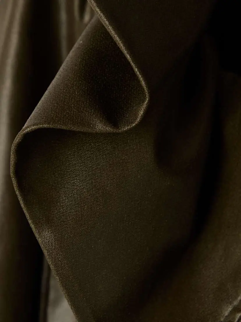 Dries Van Noten Cropped Ruffled Faux Leather Bomber Jacket | Thumbnail 5 Dries Van Noten Cropped Ruffled Faux Leather Bomber Jacket | Thumbnail 5