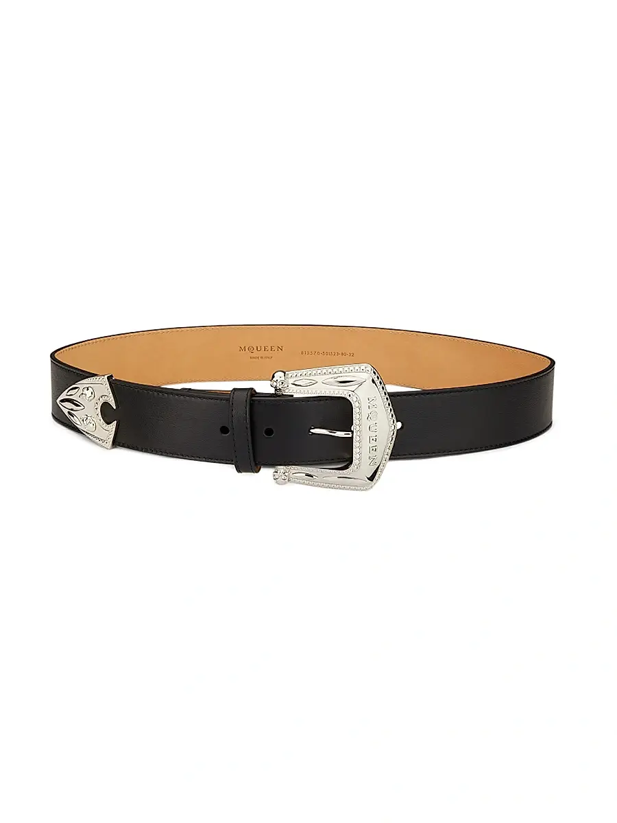 Alexander McQueen Women's Arrow Leather Belt