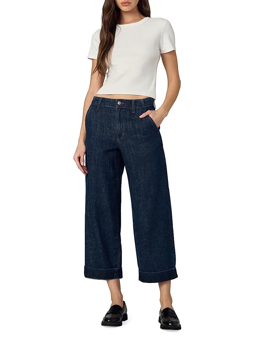Joe's Jeans Women's The Karter Trouser Crop Wide-Leg Jeans | Thumbnail 2 Joe's Jeans Women's The Karter Trouser Crop Wide-Leg Jeans | Thumbnail 2