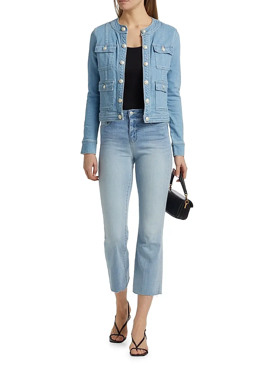 L'Agence Women's Kendra Flared Crop Jeans | Thumbnail 2 L'Agence Women's Kendra Flared Crop Jeans | Thumbnail 2