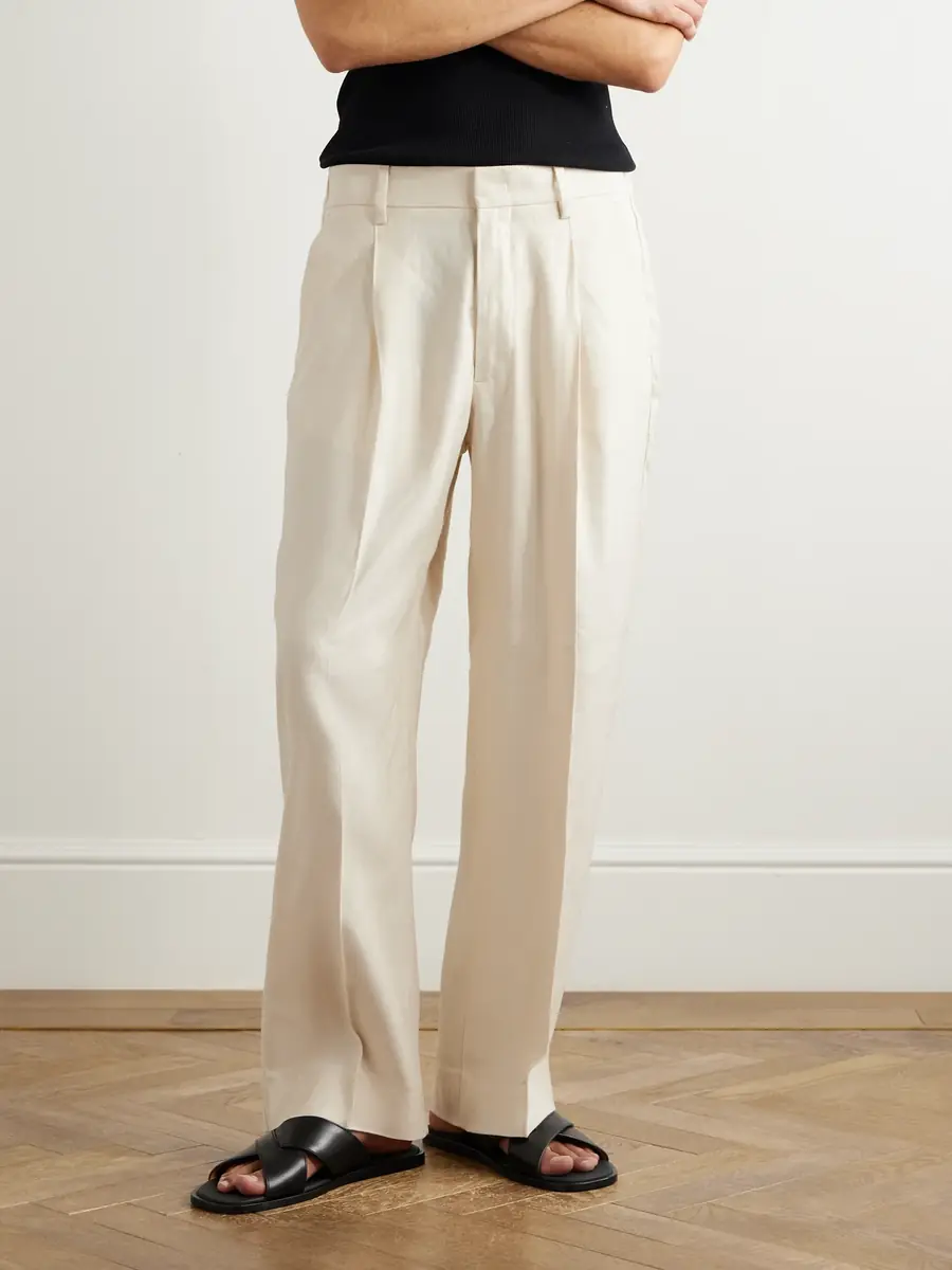 NN07 Kay 1808 Straight-Leg LENZING™ ECOVERO™ and Linen-Blend Panama Trousers - Men | Thumbnail 3