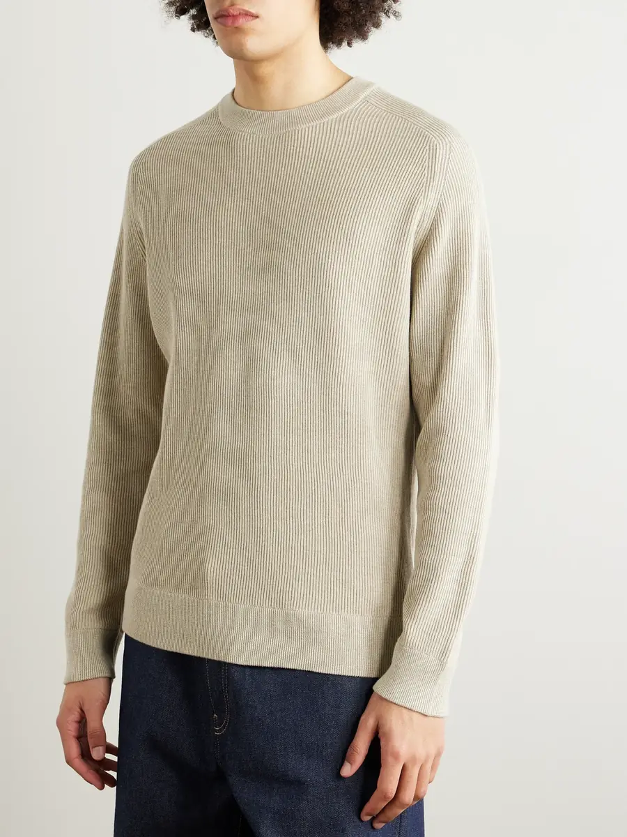 NN07 Kevin 6600 Ribbed Organic Cotton Sweater - Men | Thumbnail 3 NN07 Kevin 6600 Ribbed Organic Cotton Sweater - Men | Thumbnail 3