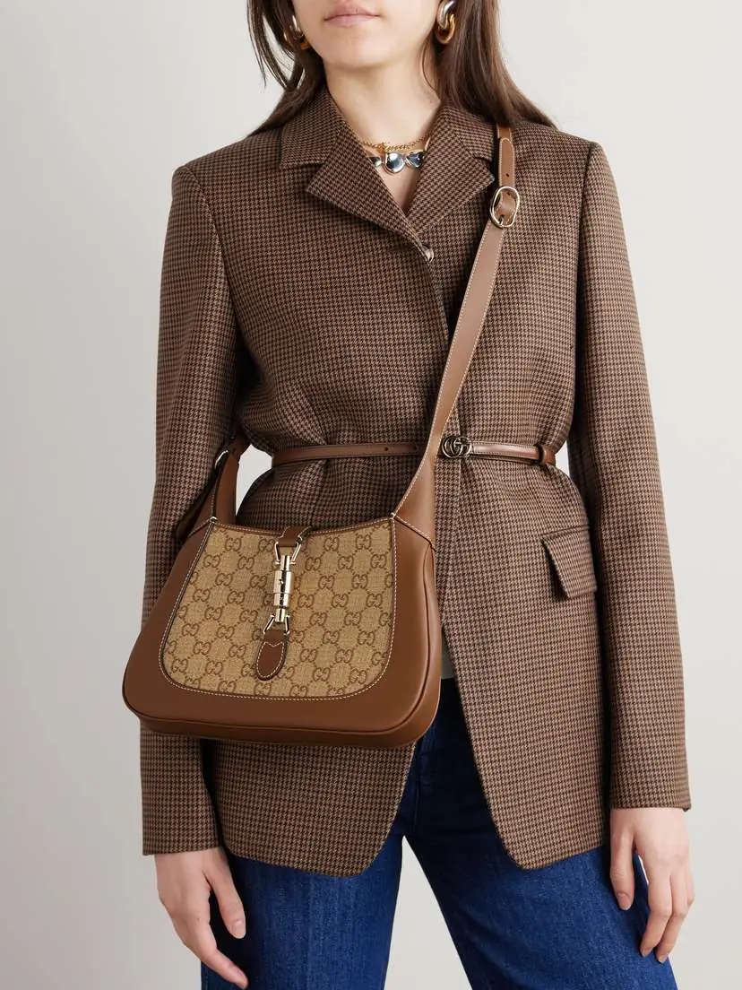 Gucci Jackie 1961 Logo-jacquard Raffia And Leather Shoulder Bag | Thumbnail 6 Gucci Jackie 1961 Logo-jacquard Raffia And Leather Shoulder Bag | Thumbnail 6