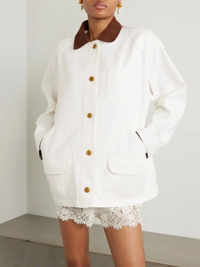 DÔEN Pascual Corduroy-trimmed Cotton Jacket | Thumbnail 3