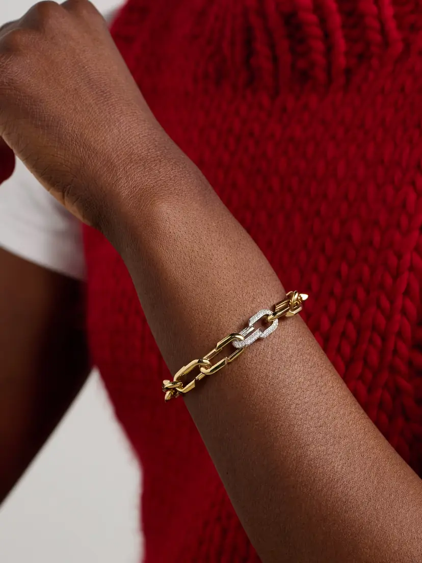 Foundrae 18-karat Yellow And White Gold Diamond Bracelet | Thumbnail 2 Foundrae 18-karat Yellow And White Gold Diamond Bracelet | Thumbnail 2