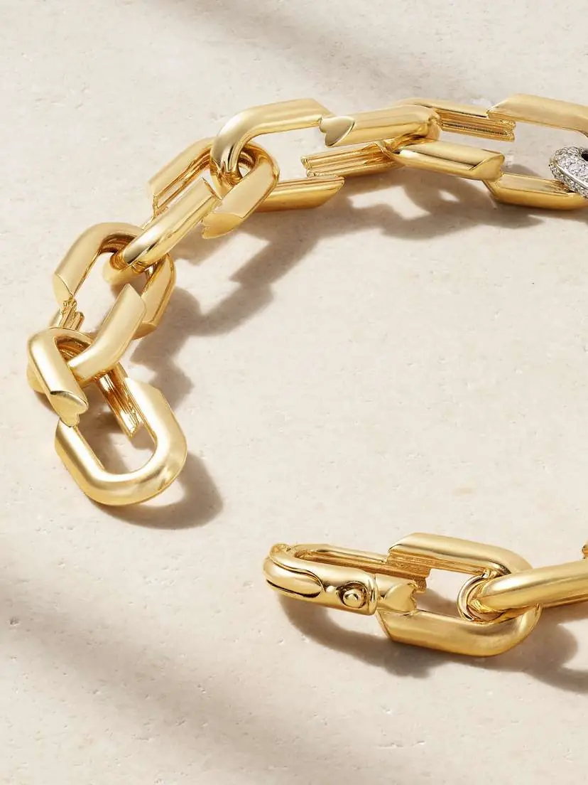 Foundrae 18-karat Yellow And White Gold Diamond Bracelet | Thumbnail 3 Foundrae 18-karat Yellow And White Gold Diamond Bracelet | Thumbnail 3