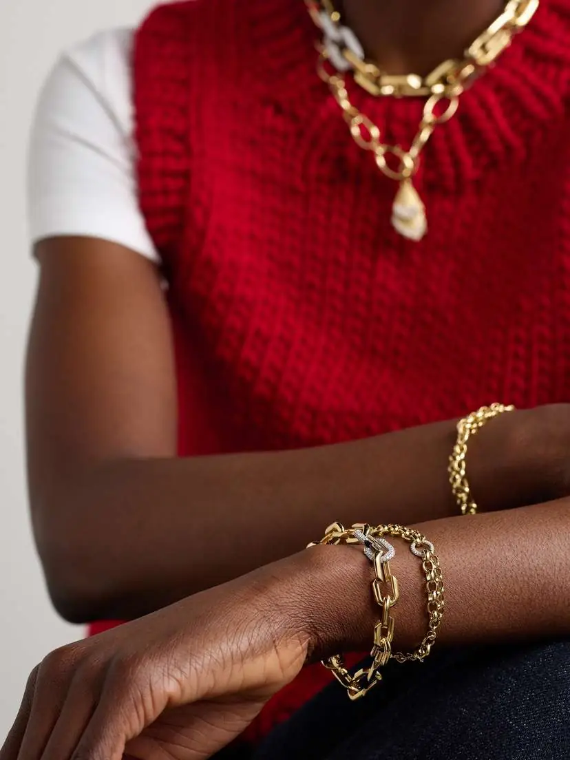 Foundrae 18-karat Yellow And White Gold Diamond Bracelet | Thumbnail 5 Foundrae 18-karat Yellow And White Gold Diamond Bracelet | Thumbnail 5