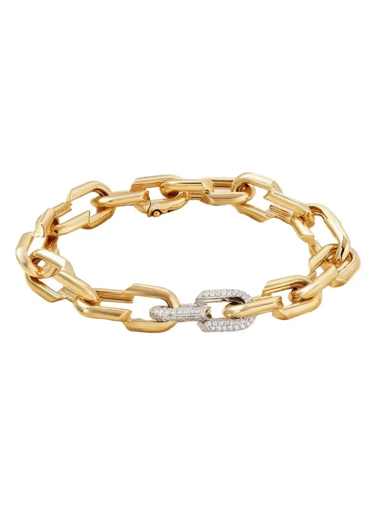 18-karat Yellow And White Gold Diamond Bracelet