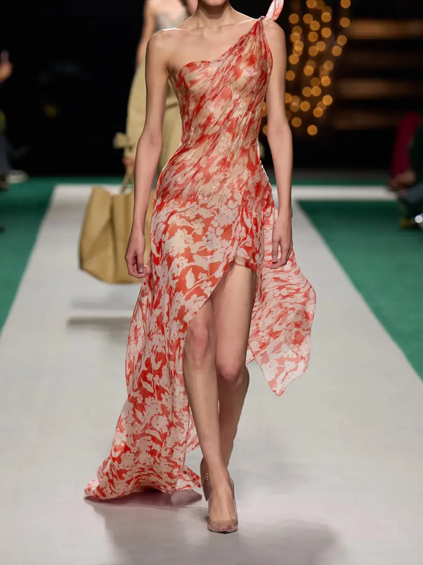 Victoria Beckham One-shoulder Draped Floral-print Silk-georgette Maxi Dress | Thumbnail 4 Victoria Beckham One-shoulder Draped Floral-print Silk-georgette Maxi Dress | Thumbnail 4