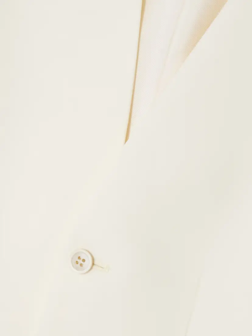 Saint Laurent Silk Satin-trimmed Grain De Poudre Wool Vest | Thumbnail 4 Saint Laurent Silk Satin-trimmed Grain De Poudre Wool Vest | Thumbnail 4