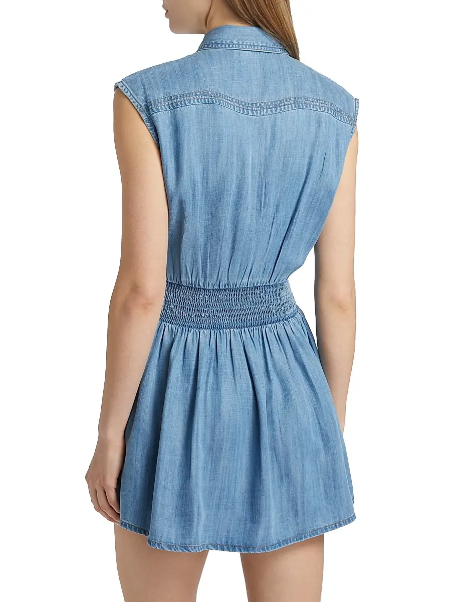 Ramy Brook Women's Paxton Sleeveless Mini-shirtdress | Thumbnail 5 Ramy Brook Women's Paxton Sleeveless Mini-shirtdress | Thumbnail 5