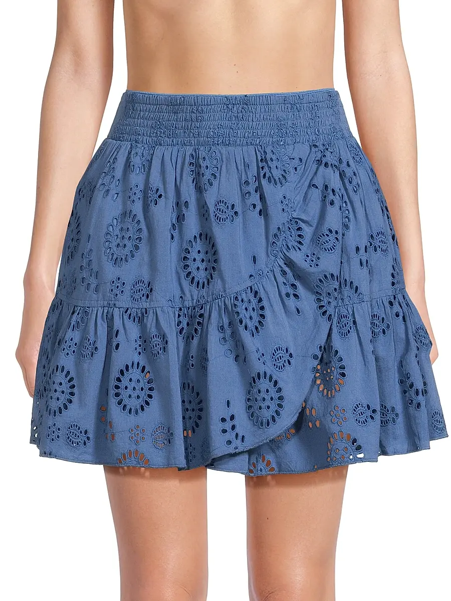 Change of Scenery Women's Izzy Cotton Eyelet Miniskirt | Thumbnail 3 Change of Scenery Women's Izzy Cotton Eyelet Miniskirt | Thumbnail 3