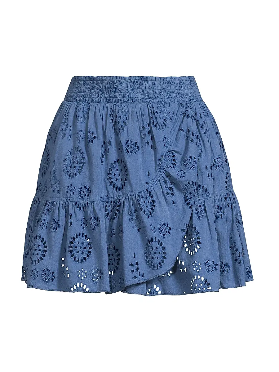 Change of Scenery Women's Izzy Cotton Eyelet Miniskirt