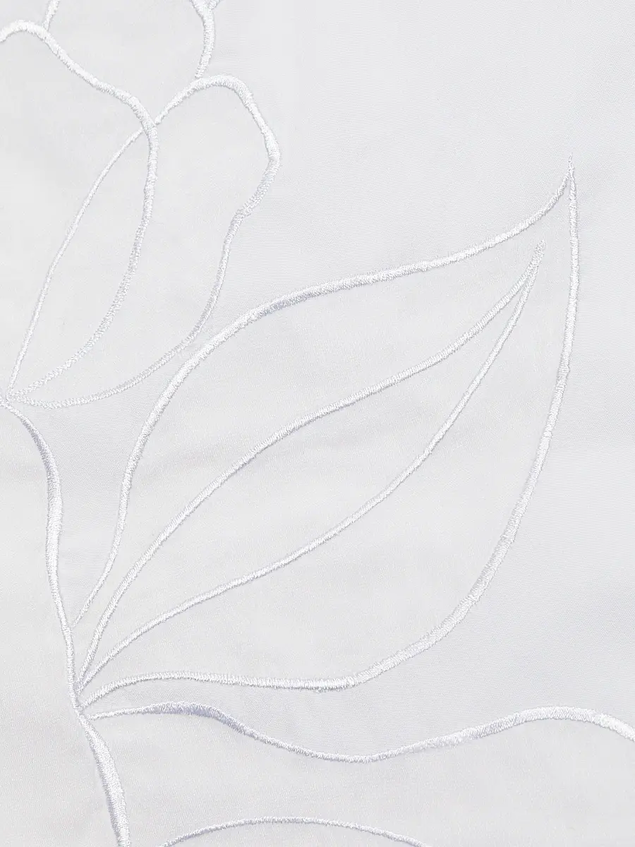 Carolyn Rowan Collection Women's Embroidered Silk Chiffon Shawl Neck Top | Thumbnail 2