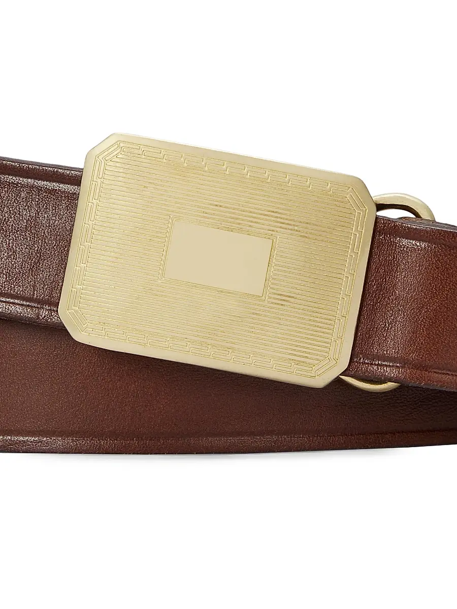 Polo Ralph Lauren Men's Engine Turn Leather Belt | Thumbnail 2