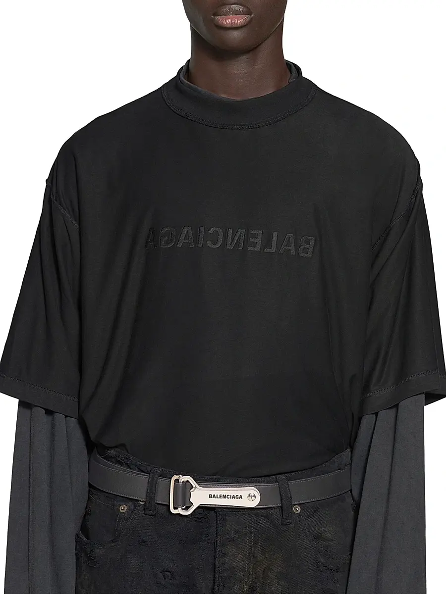 Balenciaga Men's Bottle Opener D Ring Belt | Thumbnail 3
