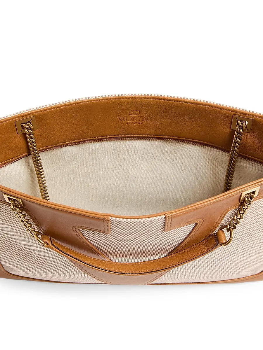 Valentino Women's Viva Superstar Medium Canvas Shopping Bag | Thumbnail 3 Valentino Women's Viva Superstar Medium Canvas Shopping Bag | Thumbnail 3