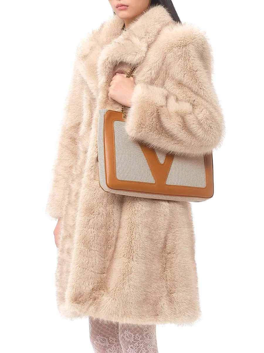 Valentino Women's Viva Superstar Medium Canvas Shopping Bag | Thumbnail 6 Valentino Women's Viva Superstar Medium Canvas Shopping Bag | Thumbnail 6