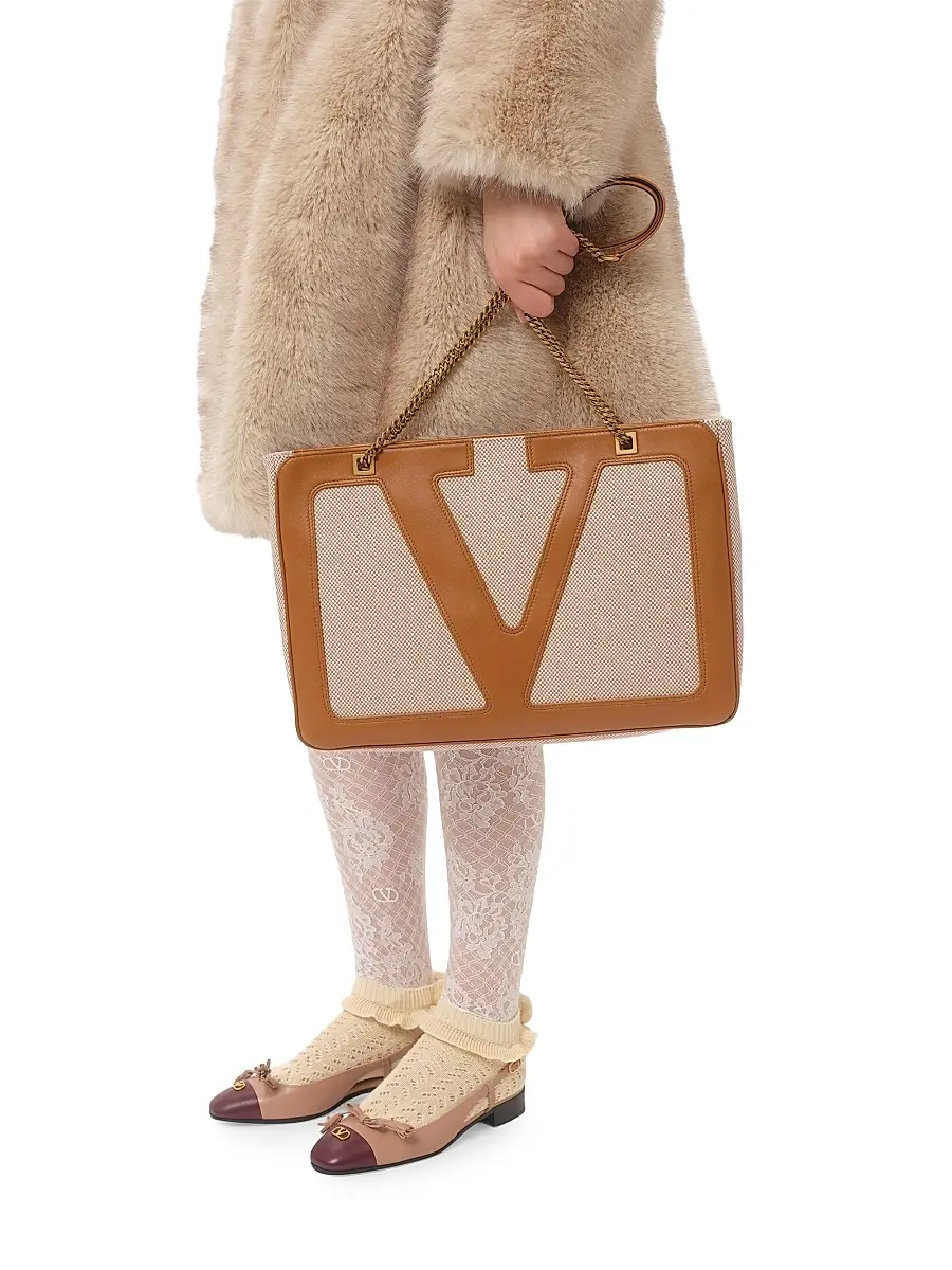 Valentino Women's Viva Superstar Medium Canvas Shopping Bag | Thumbnail 7 Valentino Women's Viva Superstar Medium Canvas Shopping Bag | Thumbnail 7