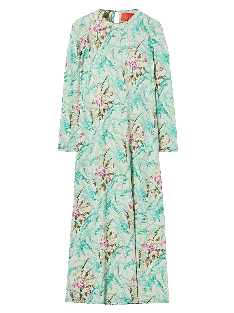 Women's Long Sleeve Swing Dress - Heath Menta