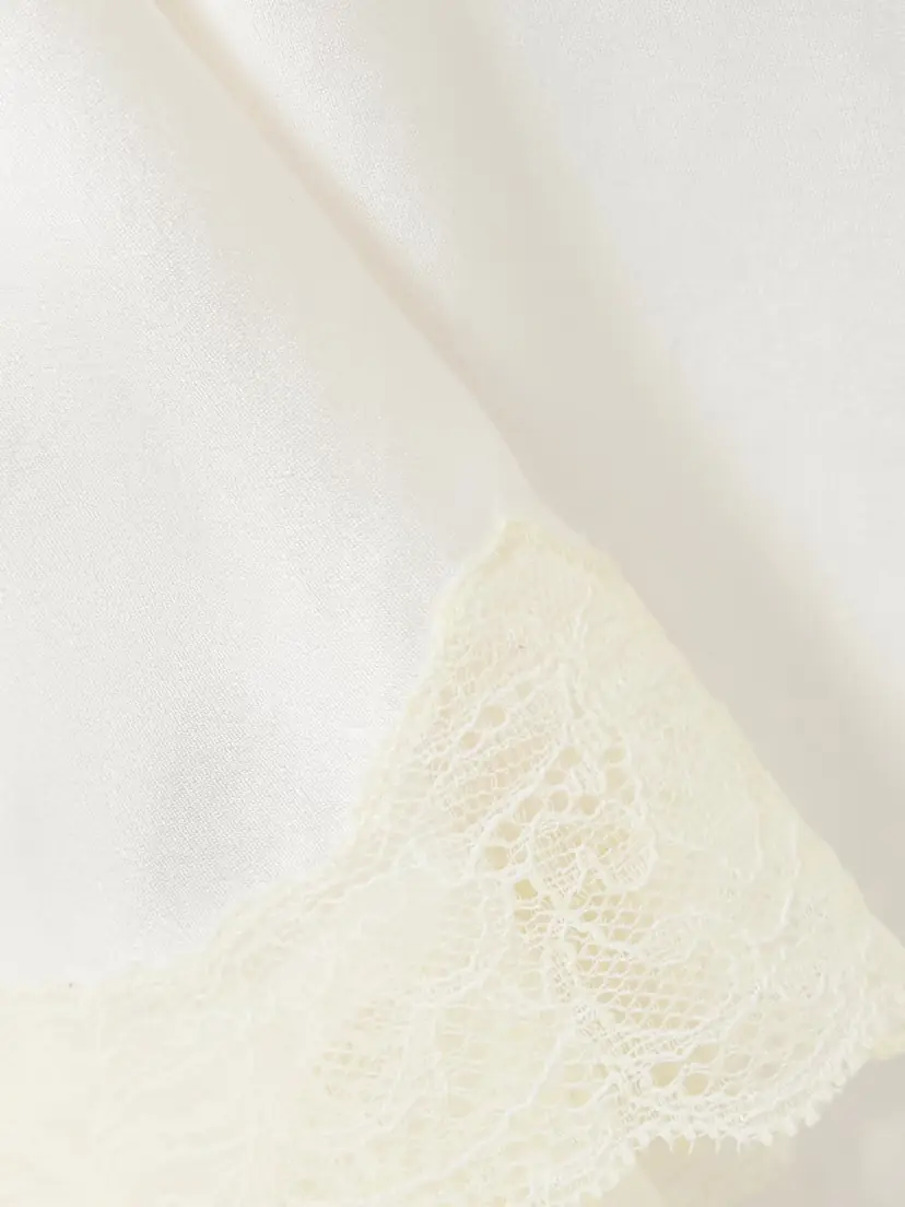 The Row Irene Lace-trimmed Silk-charmeuse Skirt | Thumbnail 5 The Row Irene Lace-trimmed Silk-charmeuse Skirt | Thumbnail 5