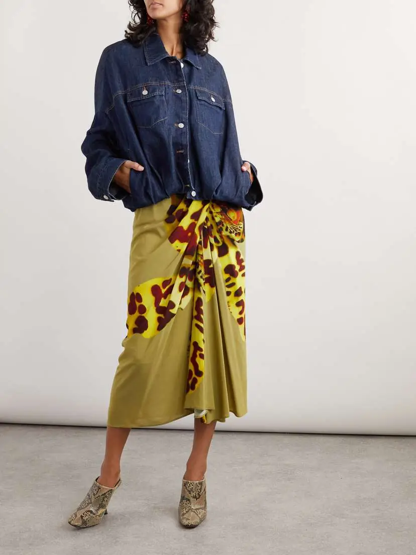 Dries Van Noten Gathered Denim Jacket | Thumbnail 2 Dries Van Noten Gathered Denim Jacket | Thumbnail 2