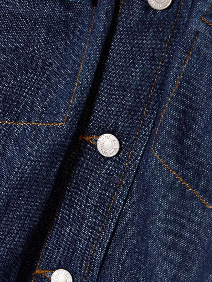 Dries Van Noten Gathered Denim Jacket | Thumbnail 4 Dries Van Noten Gathered Denim Jacket | Thumbnail 4