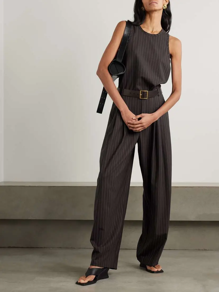 St. Agni Pinstriped Pleated Wool-blend Wide-leg Pants | Thumbnail 2 St. Agni Pinstriped Pleated Wool-blend Wide-leg Pants | Thumbnail 2