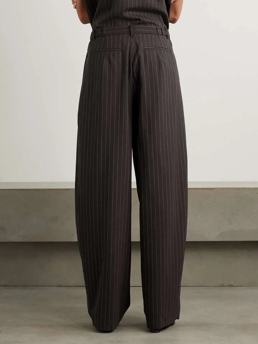 St. Agni Pinstriped Pleated Wool-blend Wide-leg Pants | Thumbnail 4 St. Agni Pinstriped Pleated Wool-blend Wide-leg Pants | Thumbnail 4