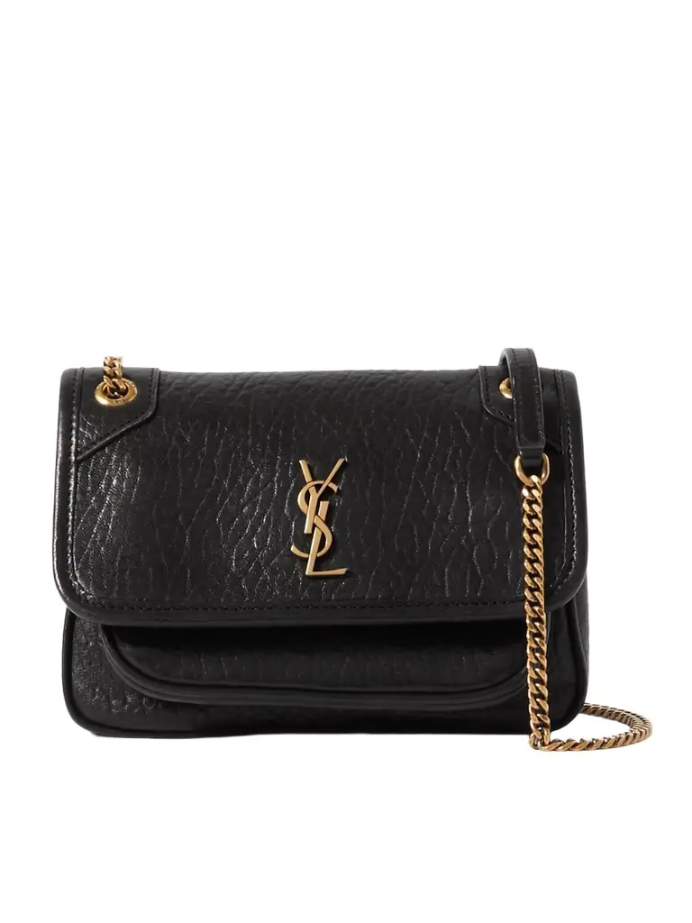 Saint Laurent Niki Mini Crinkled-leather Shoulder Bag | Image 1 Saint Laurent Niki Mini Crinkled-leather Shoulder Bag | Image 1