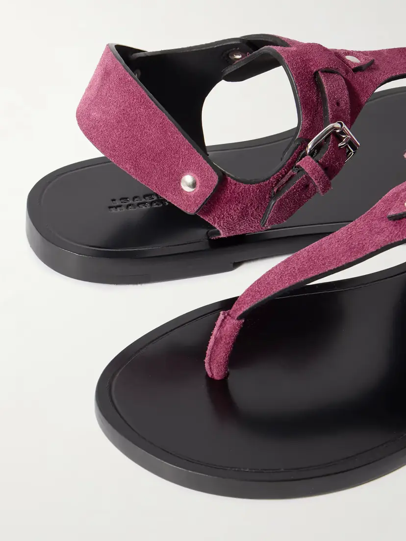 Isabel Marant Akel Embellished Suede Sandals | Thumbnail 4