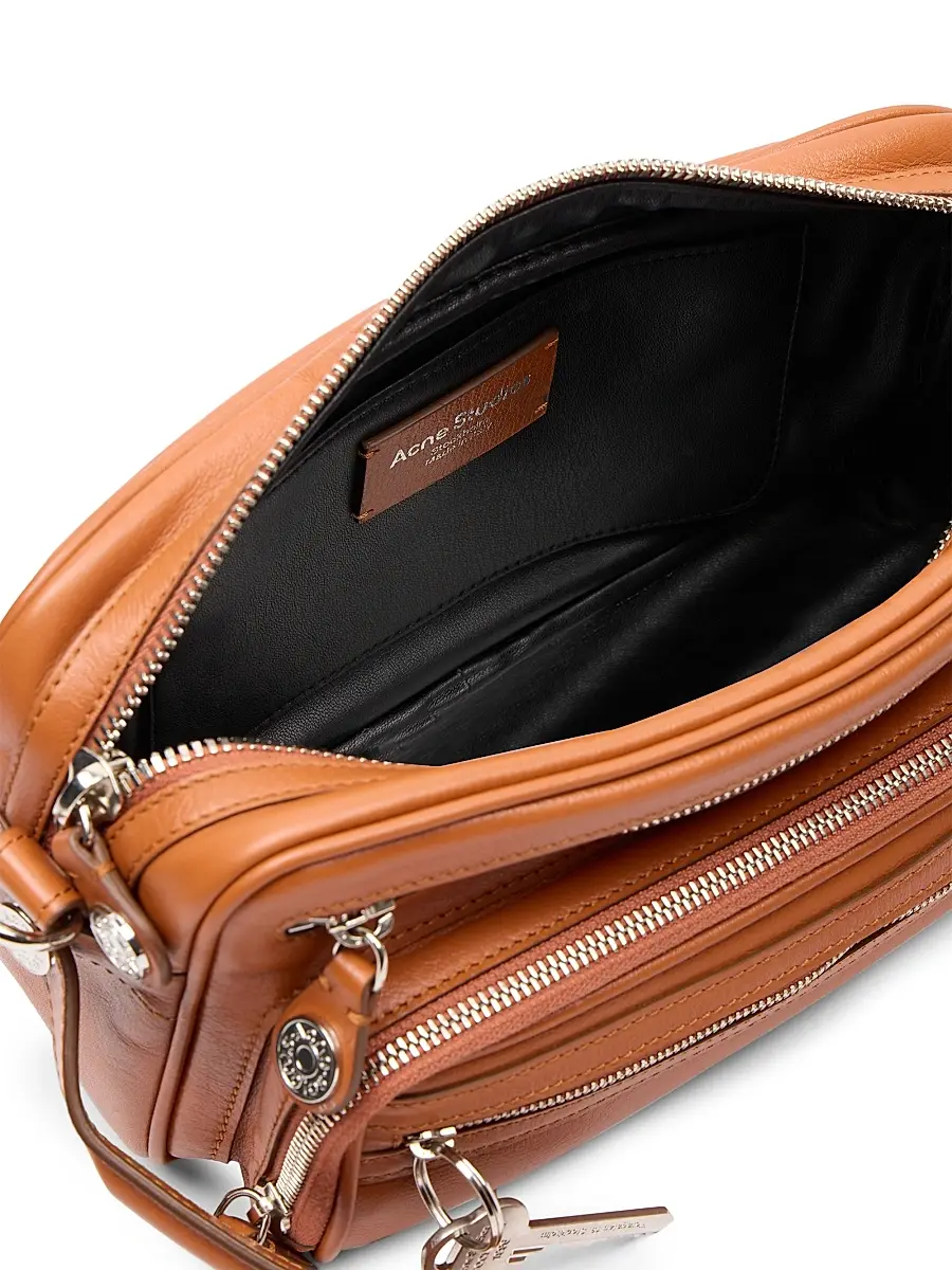Acne Studios Women's Camero Party Leather Shoulder Bag - Cognac Brown | Thumbnail 3 Acne Studios Women's Camero Party Leather Shoulder Bag - Cognac Brown | Thumbnail 3