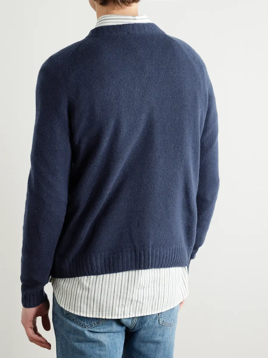 John Smedley Norfolk Recycled-Cashmere and Merino Wool-Blend Sweater - Men | Thumbnail 3 John Smedley Norfolk Recycled-Cashmere and Merino Wool-Blend Sweater - Men | Thumbnail 3
