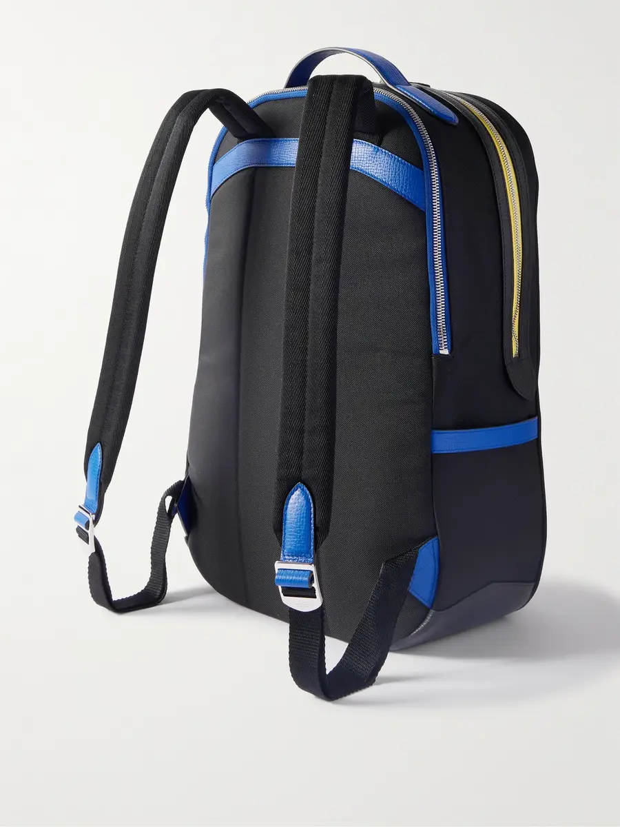 Smythson Norton Leather-Trimmed ECONYL® Backpack - Men | Thumbnail 3 Smythson Norton Leather-Trimmed ECONYL® Backpack - Men | Thumbnail 3