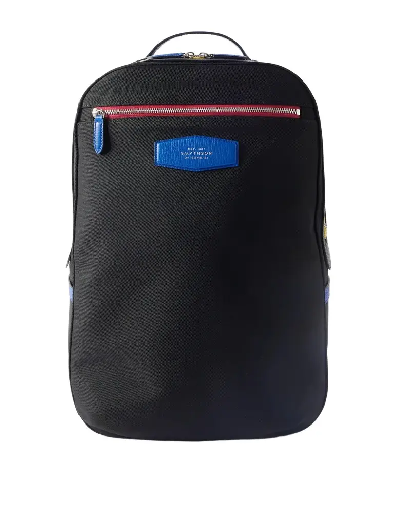 Smythson Norton Leather-Trimmed ECONYL® Backpack - Men